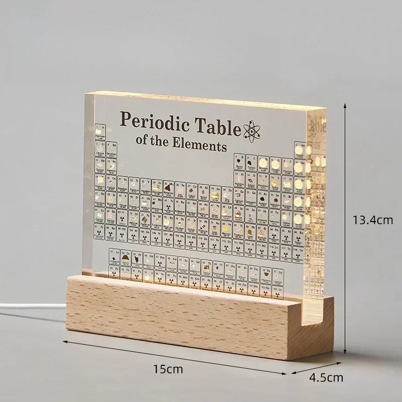 Periodieke Tafel met Elementmonsters & LED-Verlichting – productweergave 3
