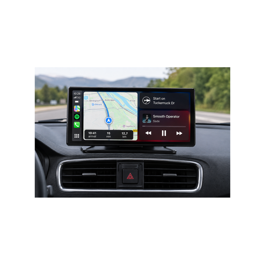 GOGO Drive Display 10.26″ – Wireless CarPlay & Android Auto with Dash Cam